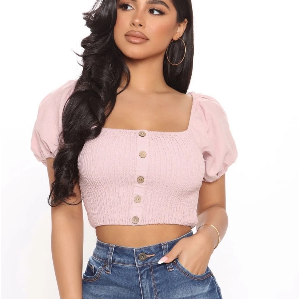 Puff sleeve crop top